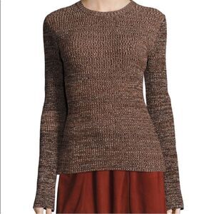 NWOT Apiece Apart Otero Ribbed Crewneck Cotton Fitted Sweater